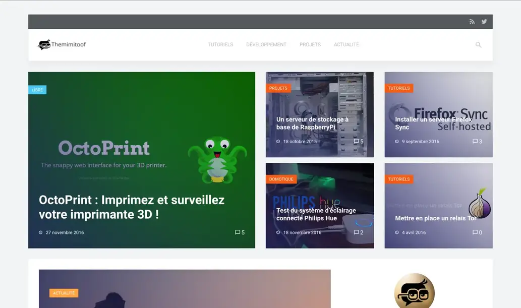 Capture d’écran du site themimitoof.fr en 2017